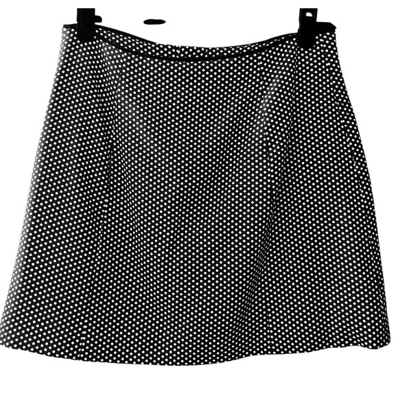 NWOT C/MEO Collective a-line cross front polka dot mini skirt - Picture 2 of 11